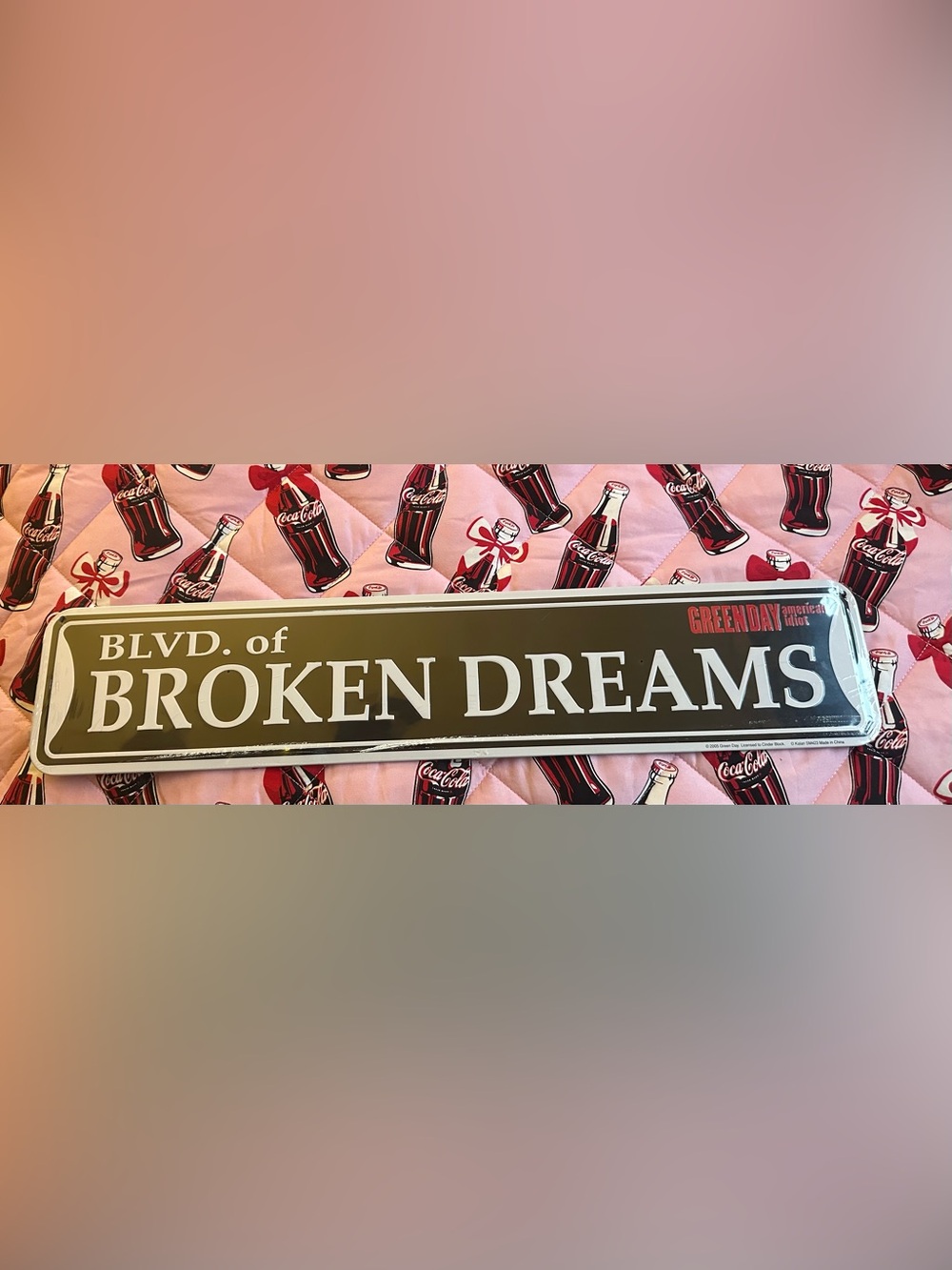 GREEN DAY- American Idiot Blvd of Broken Dreams Sign Metal Vintage Y2K 2005